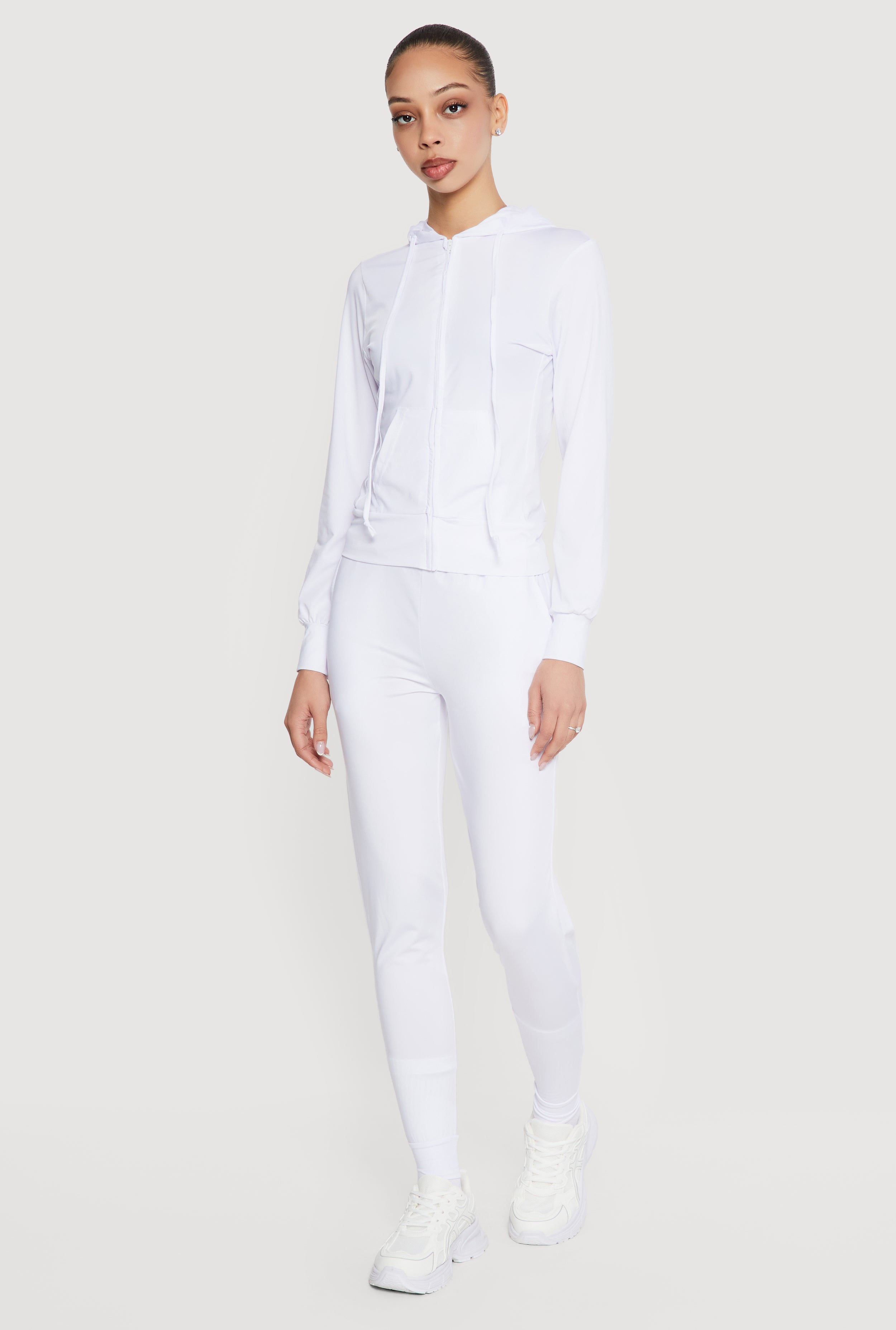 Trendy Mid Rise Drawstring Waist Joggers - Image 2