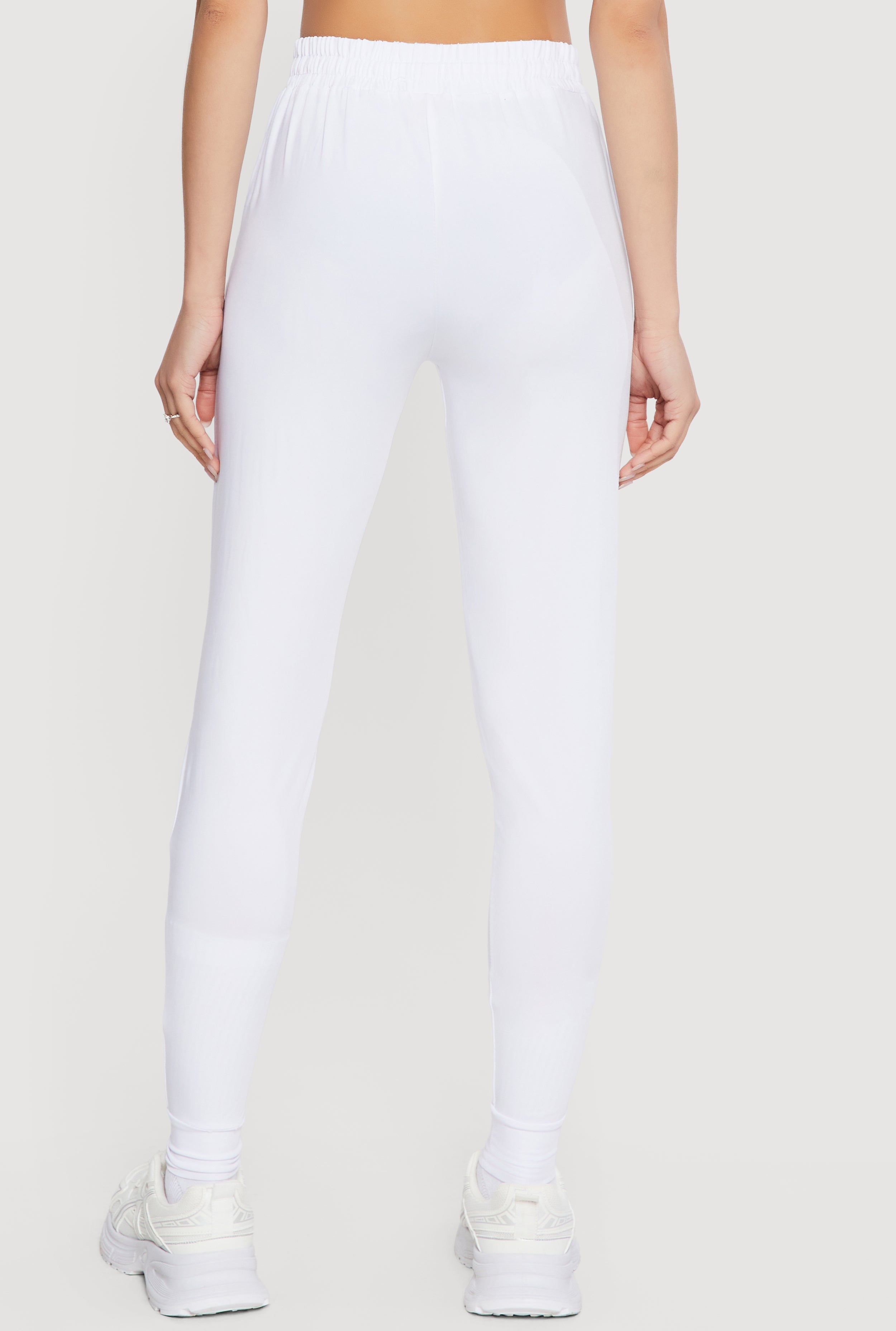 Trendy Mid Rise Drawstring Waist Joggers - Image 5