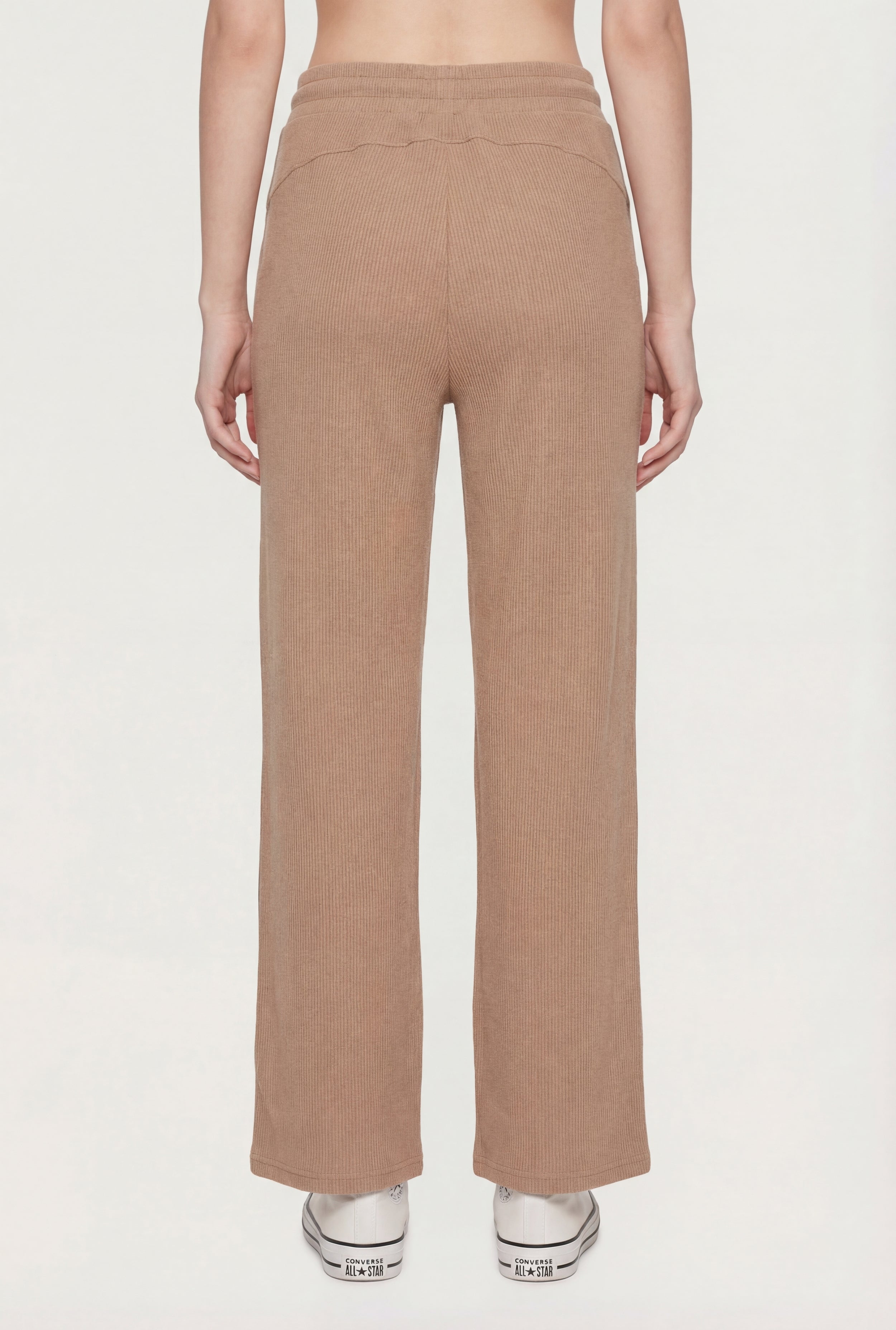 Waffle Knit Drawstring Waist Pants - Image 5